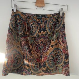 YELLOW PAISLEY MINI SKIRT